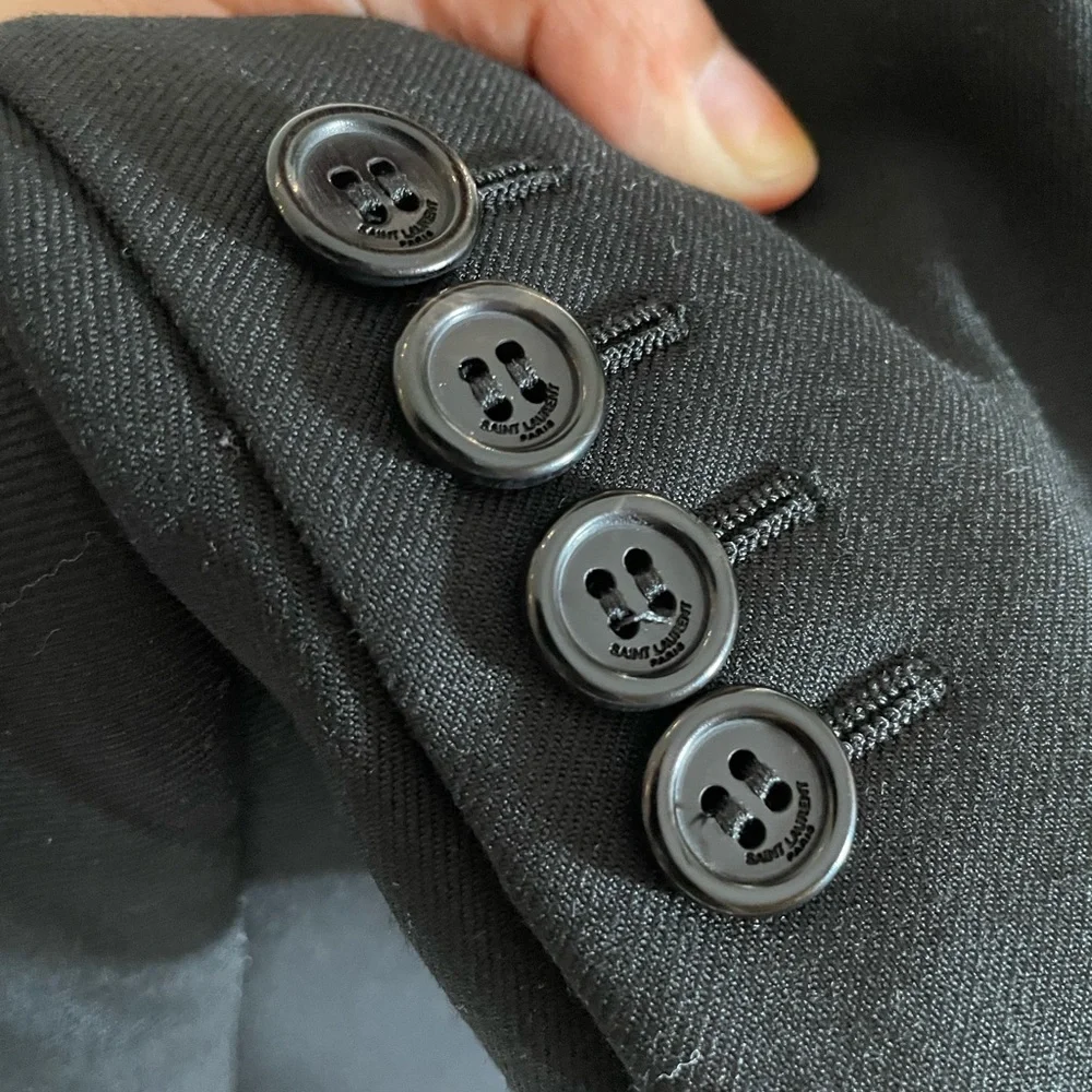 [New with Tags] SINGLE-BREASTED TUBE JACKET IN GABARDINE SAINT LAURENT - Picture 4 of 6